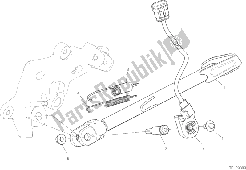 Wszystkie części do Stoisko Z Boku Ducati Multistrada 1200 S D-air 2016